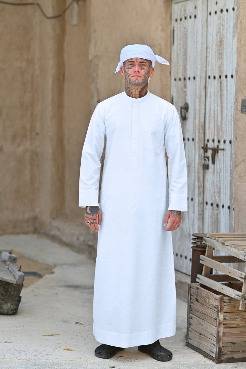 Dasongff Jubba Thobe Homme Musulman - Qamis Pakistanais, Caftan Robe Longue Style Ethnique Ramadan