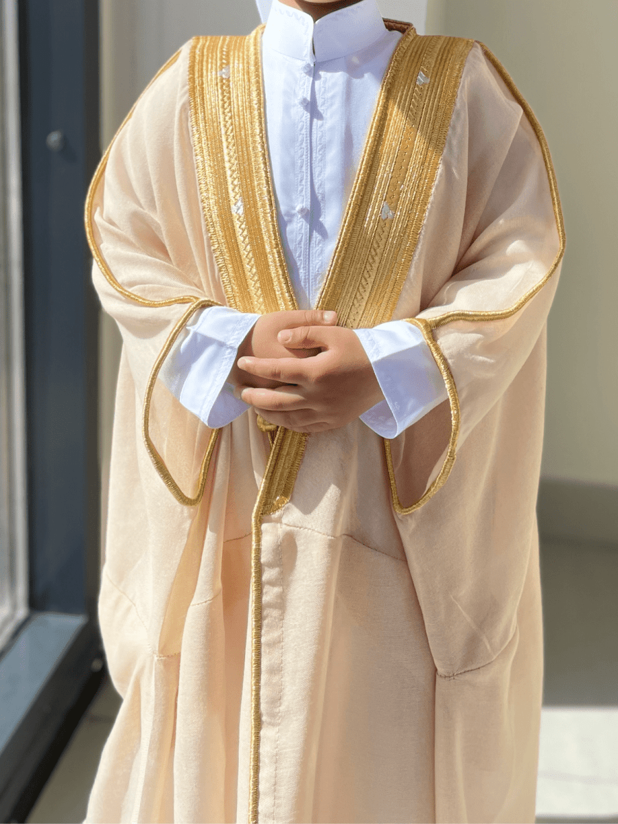 Men's High Quality Beige Bisht