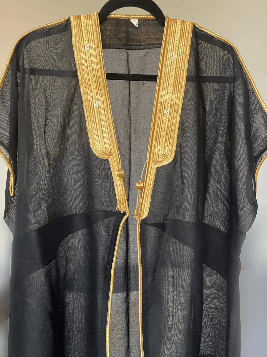 Men's Black High Quality Bisht