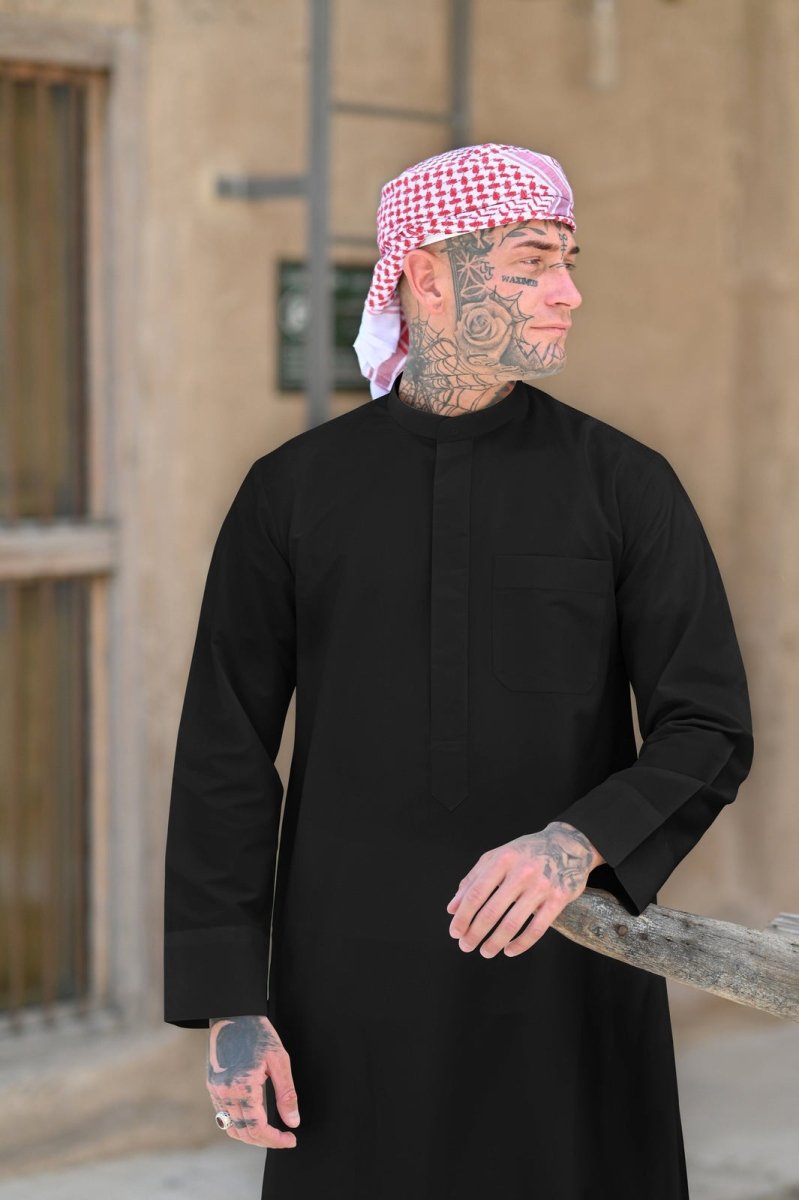 Jubbah, online Islamic Wear, Sahzada Embroidered Cream Jubbah, Islamic Mens Wear, Mens Abaya, Thobe, Galabiyya, Long Kurta, Lux Cubbe