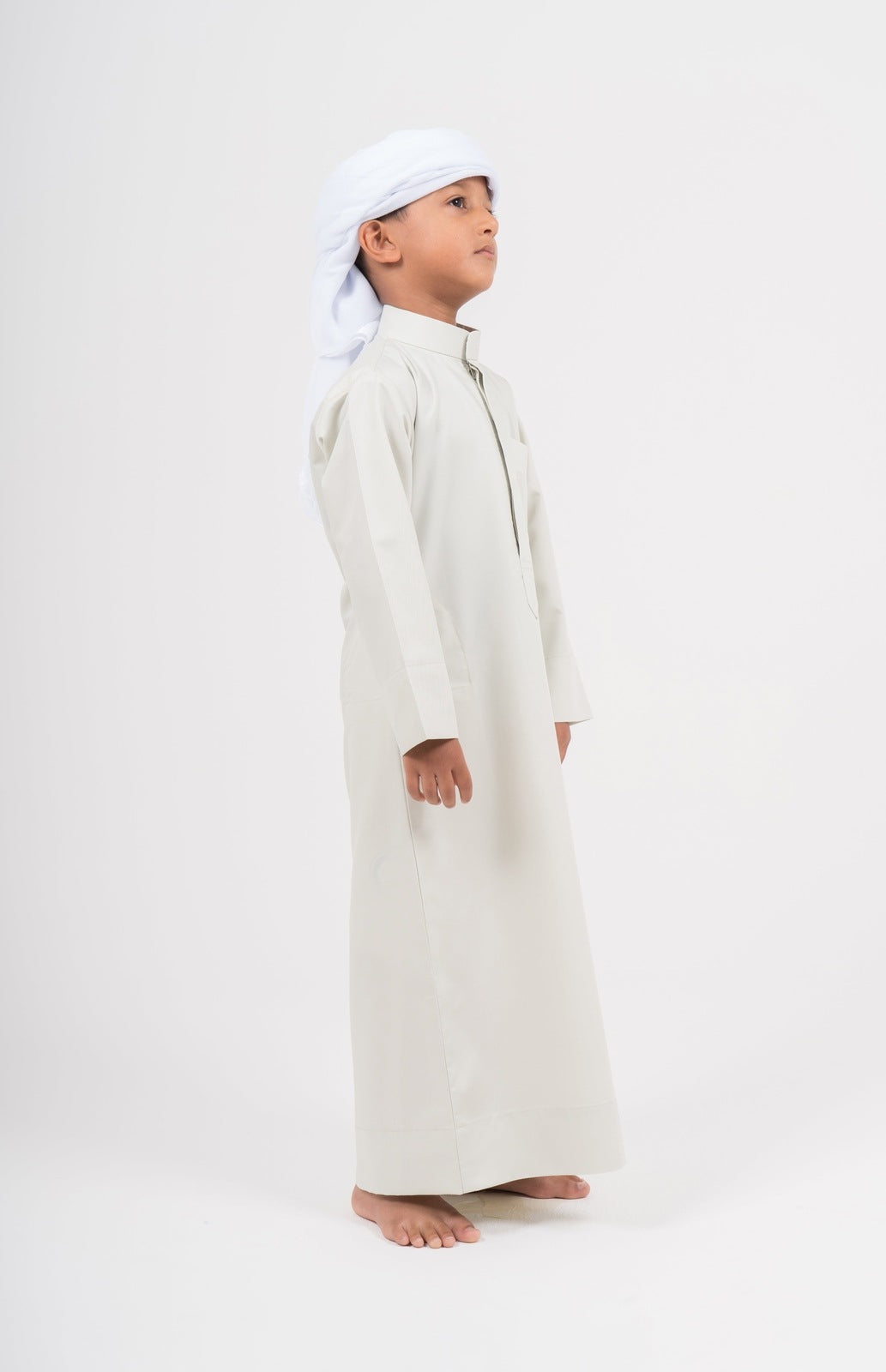 Kids Beige Kuwaiti Jubba Thobe