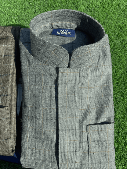 Deep-grey-cashmere-wool-checkered-abadhi-style