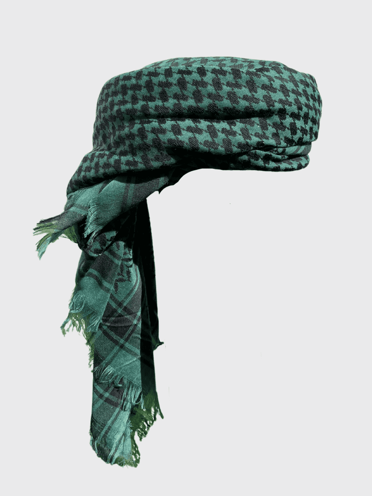 Mens Ready Made Green & Black Arab Hat Shemagh Keffiyeh – My