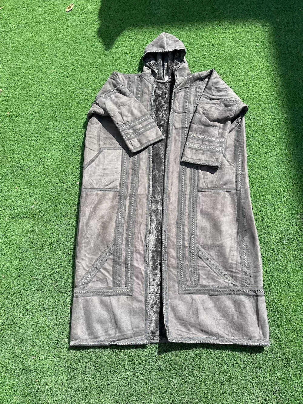 Manteau De Fourrure Syrienne Farwa Gris