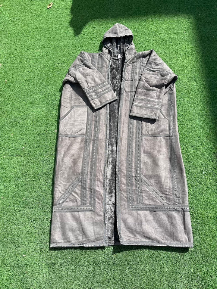 Manteau De Fourrure Syrienne Farwa Gris