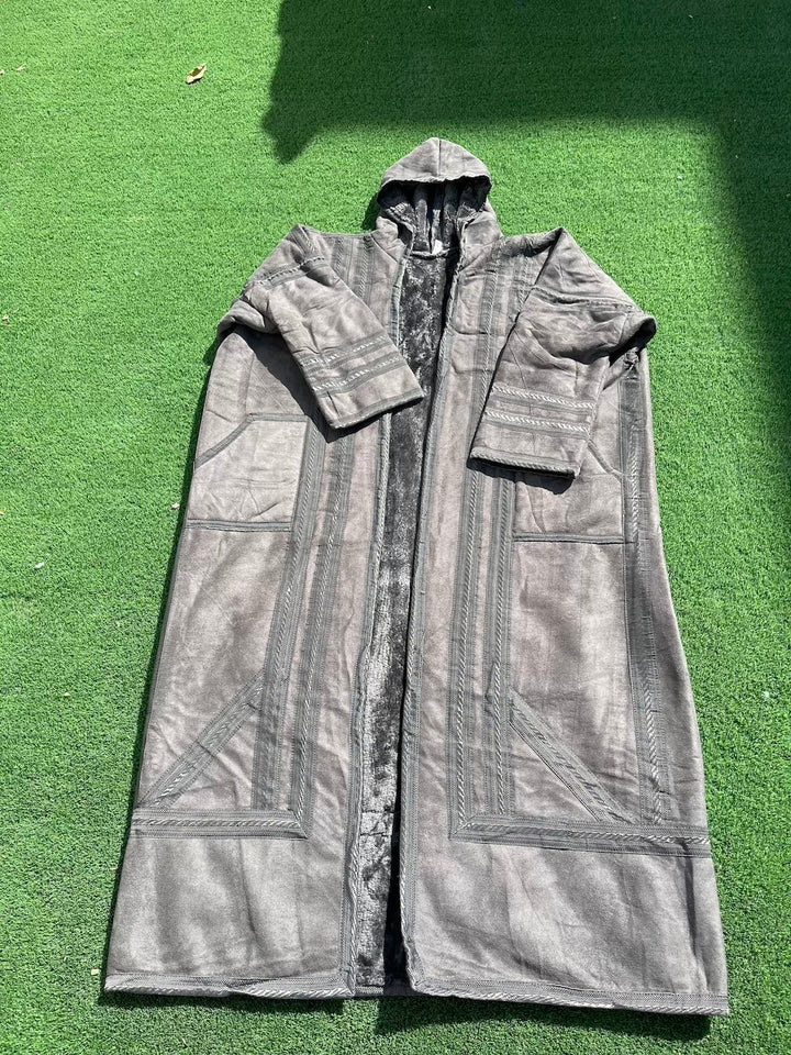 Manteau De Fourrure Syrienne Farwa Gris