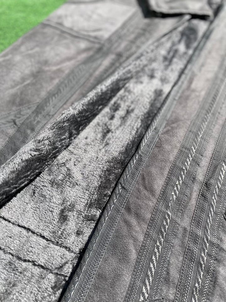 Manteau De Fourrure Syrienne Farwa Gris