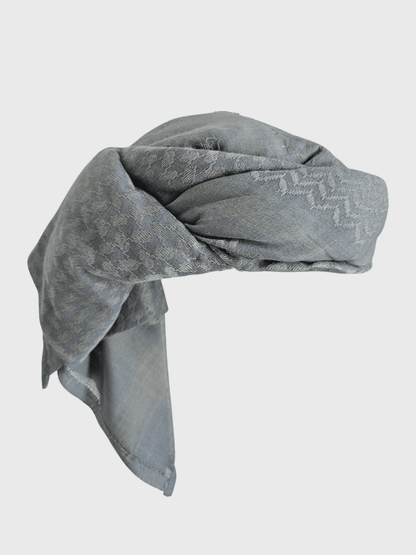 Mens Ready Made Grey Arab Hat Shemagh Keffiyeh