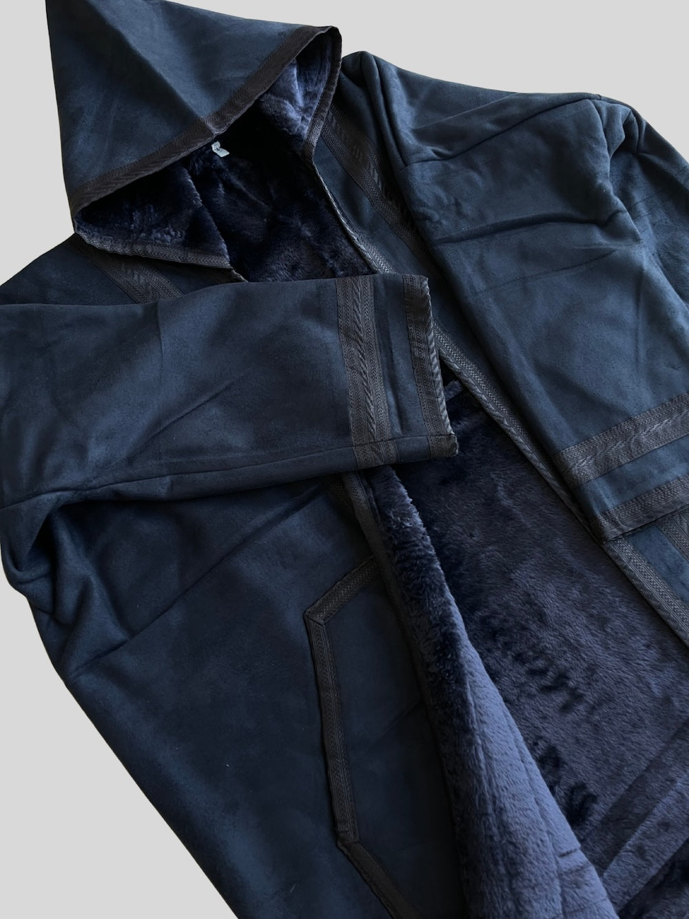 معطف فرو فروى سوري كحلي