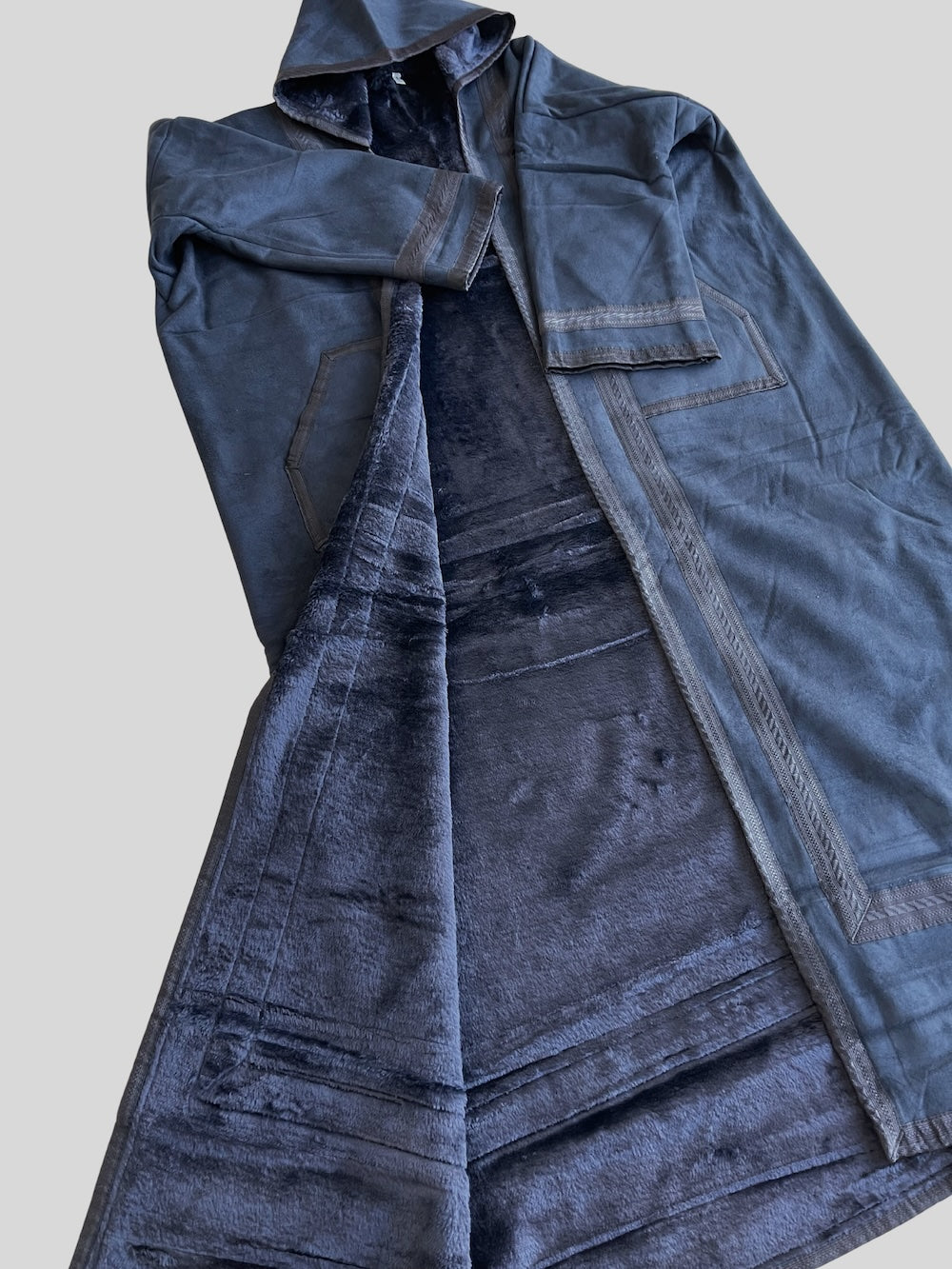 معطف فرو فروى سوري كحلي