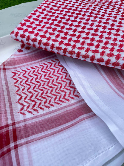 Mens Red Luxury Shemagh Scarf