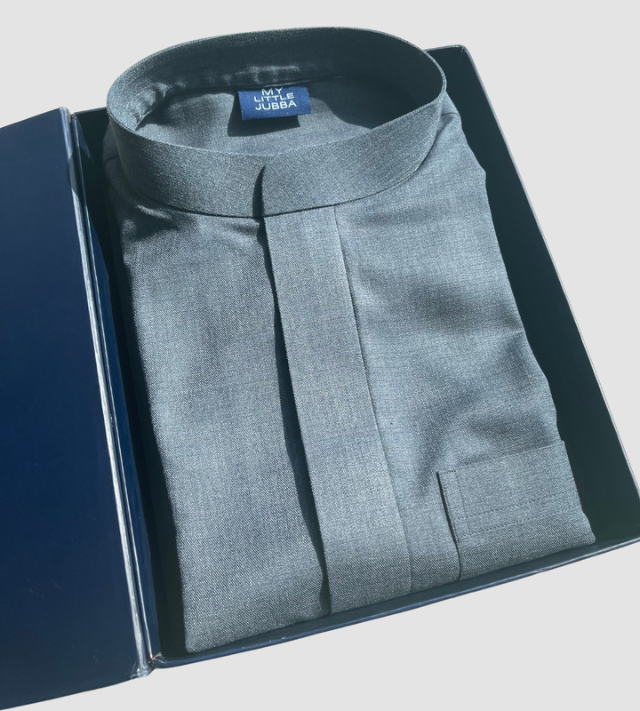 Mens Slate Blue Teal Cashmere Wool Kuwaiti Thobe