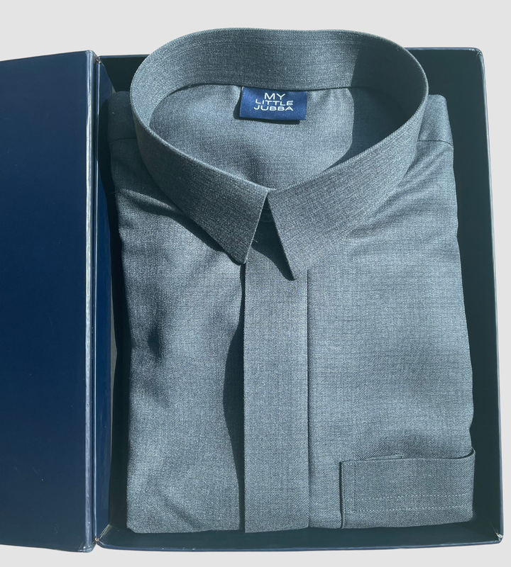 Mens Slate Blue Teal Cashmere Wool Qatari Thobe