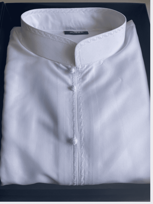 Mens Pure White Bahraini Thobe