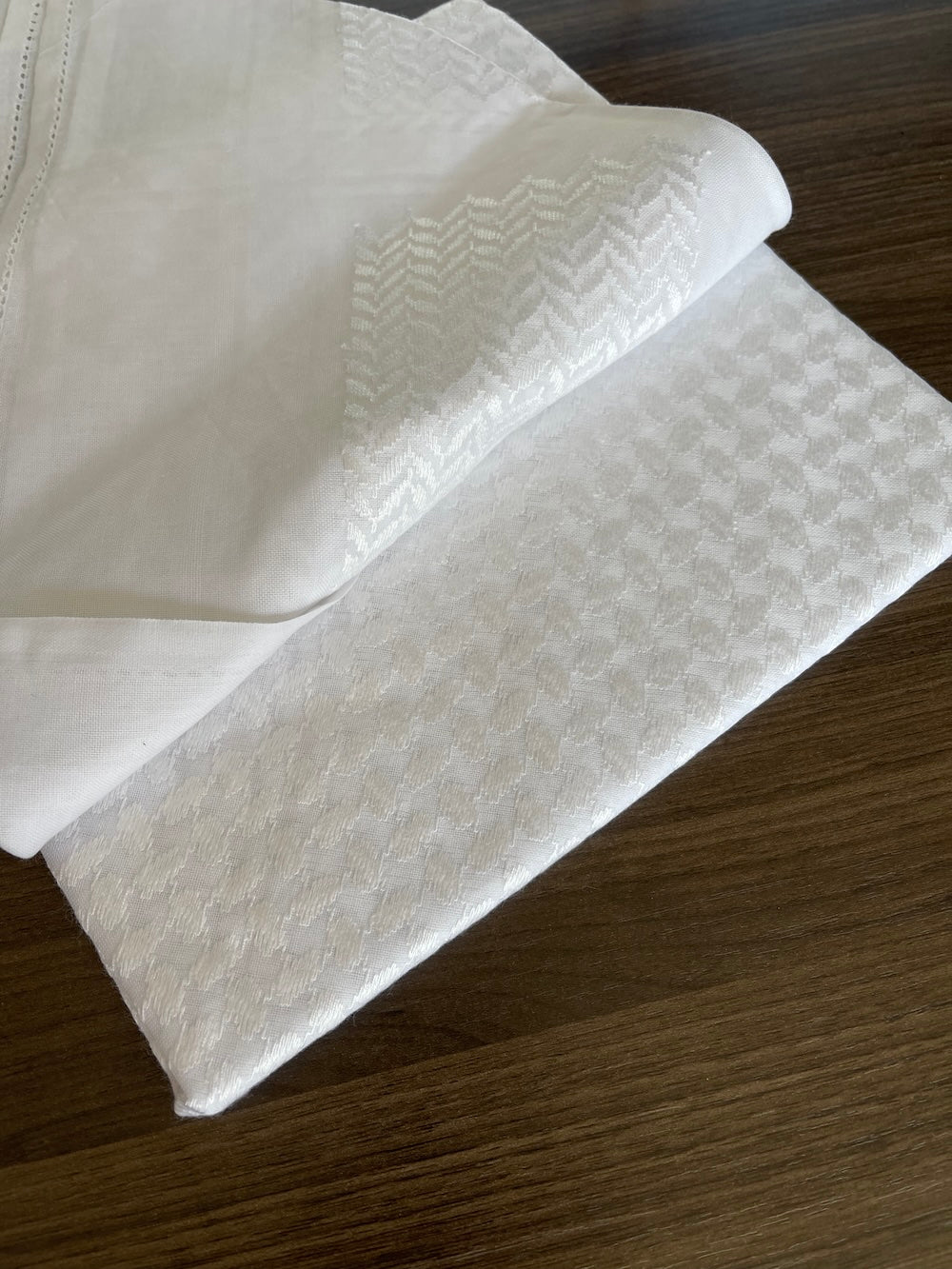 وشاح كوفية شماغ فاخر باللون الأبيض للجنسين 100% قطن