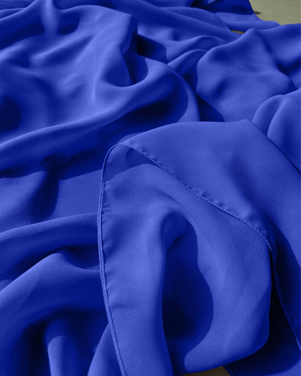 Premium Royal Blue Chiffon Hijab Scarf