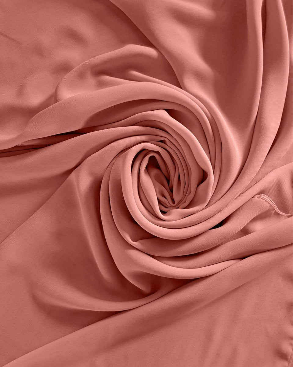 Premium Salmon Pink Chiffon Hijab Scarf