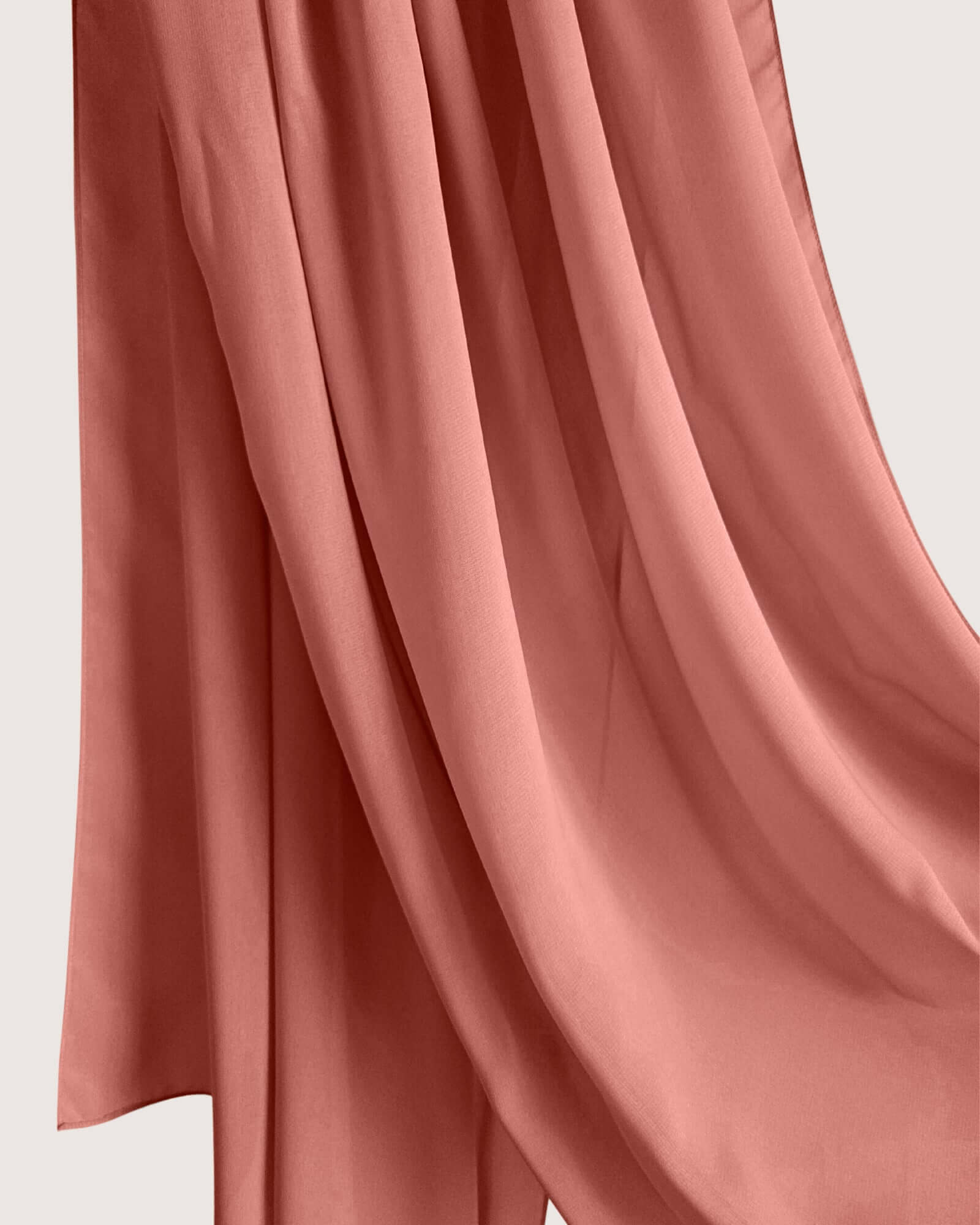 Premium Salmon Pink Chiffon Hijab Scarf