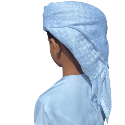 Kids Ready Made White Arab Hat Hamdani Shemagh Keffiyeh