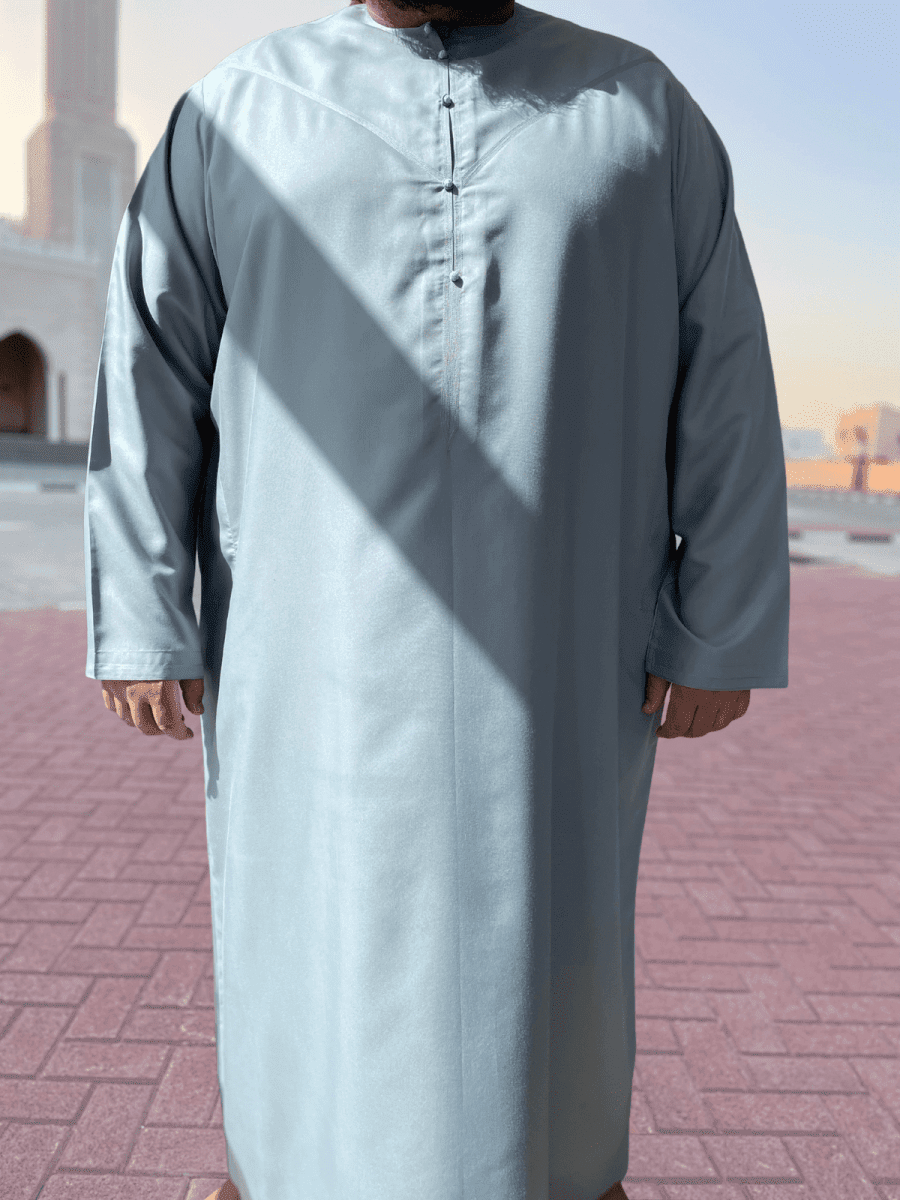 Mens Light Grey Emirati Thobe