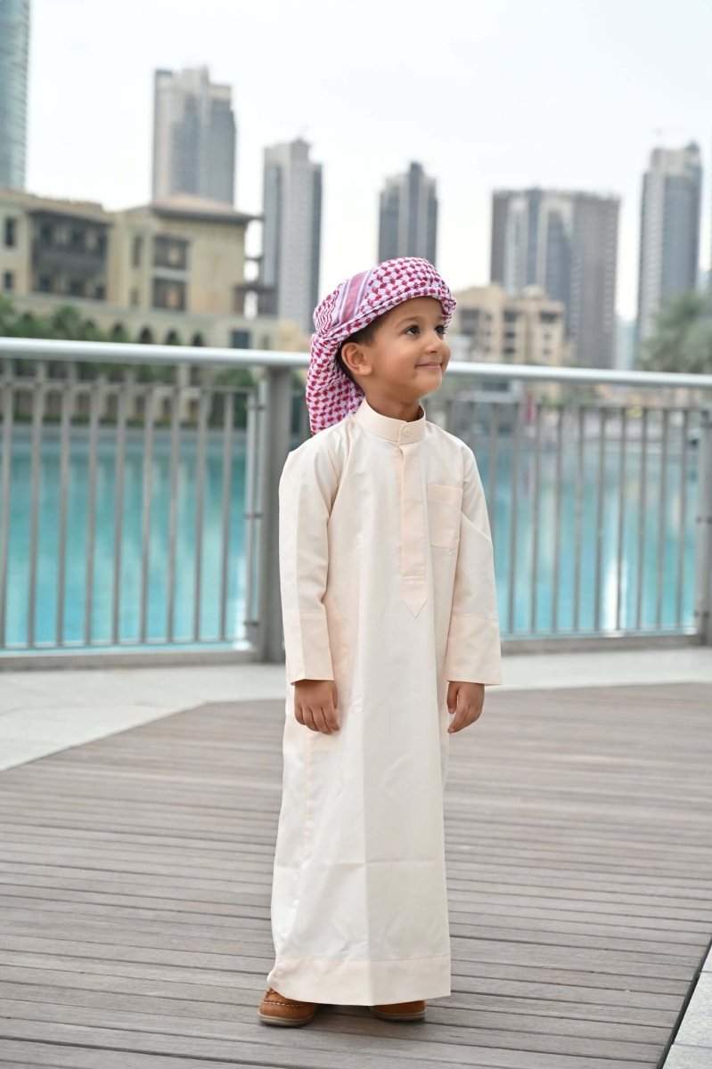 Beige Kuwaiti Baby Jubba