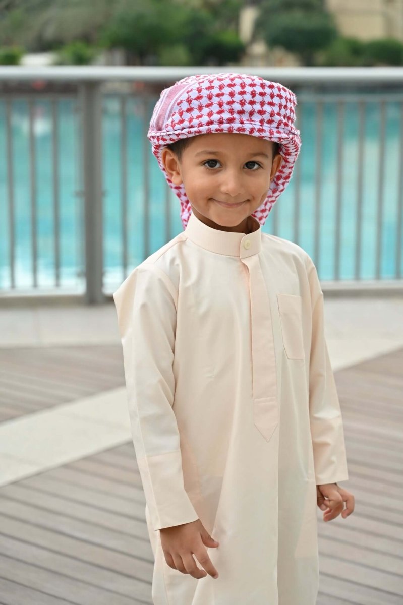 Beige Kuwaiti Baby Jubba