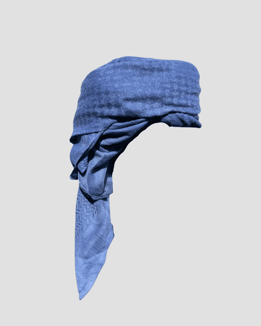 Mens Ready Blue Arab Hat Shemagh Keffiyeh