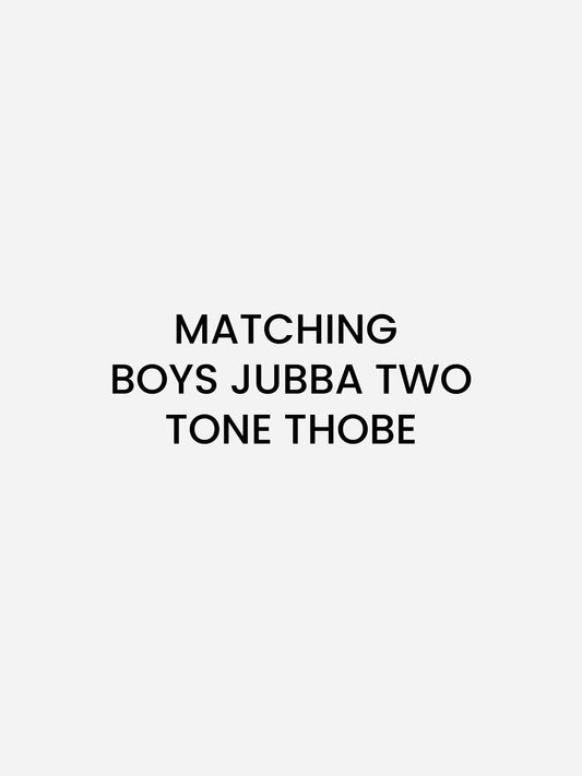 Matching Baby Jubba Two Tone Thobe