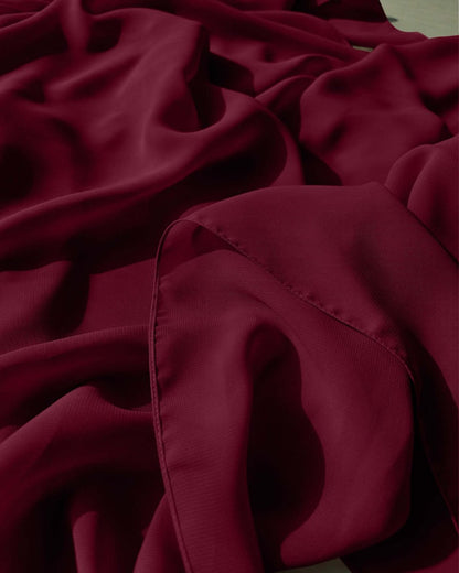 Premium Burgundy Chiffon Hijab Scarf