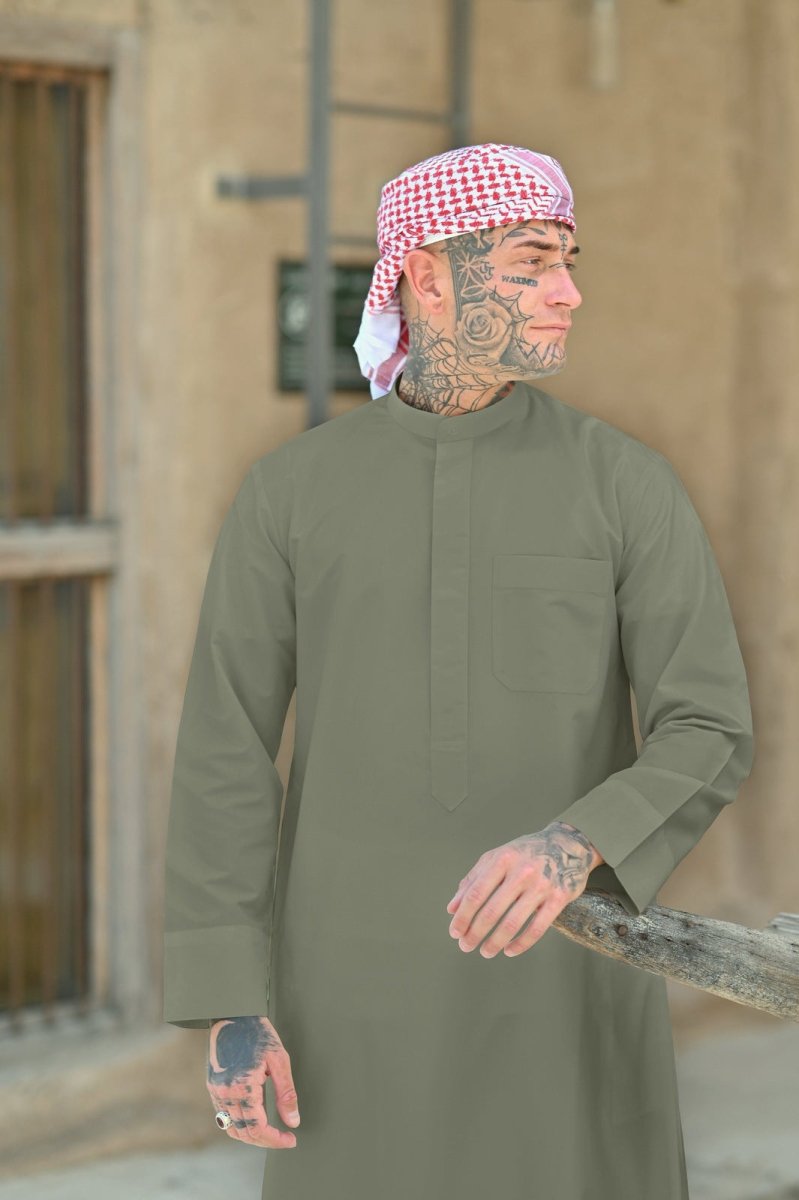 Mens Emerald Green Kuwaiti Thobe