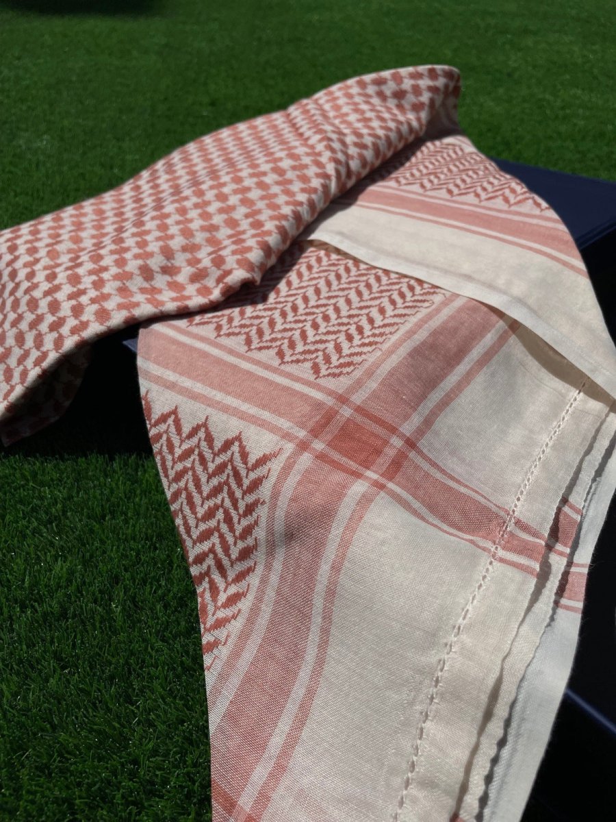 Unisex Coral Keffiyeh Scarf