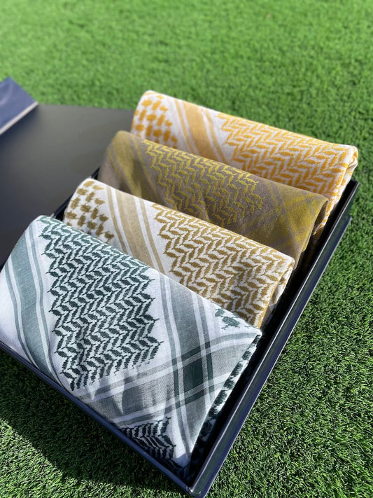 Golden Meadow Collection 4-Piece Keffiyeh Box Set - Limited Edition