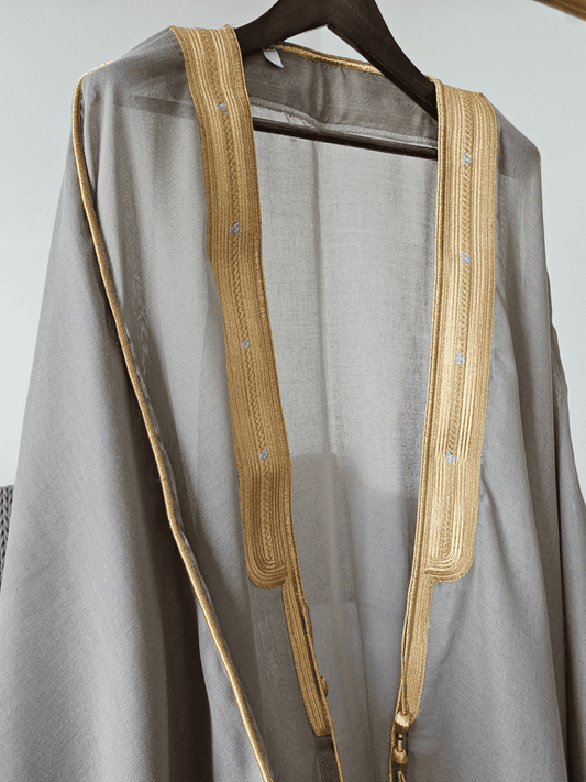 Men's High Quality Grey Bisht