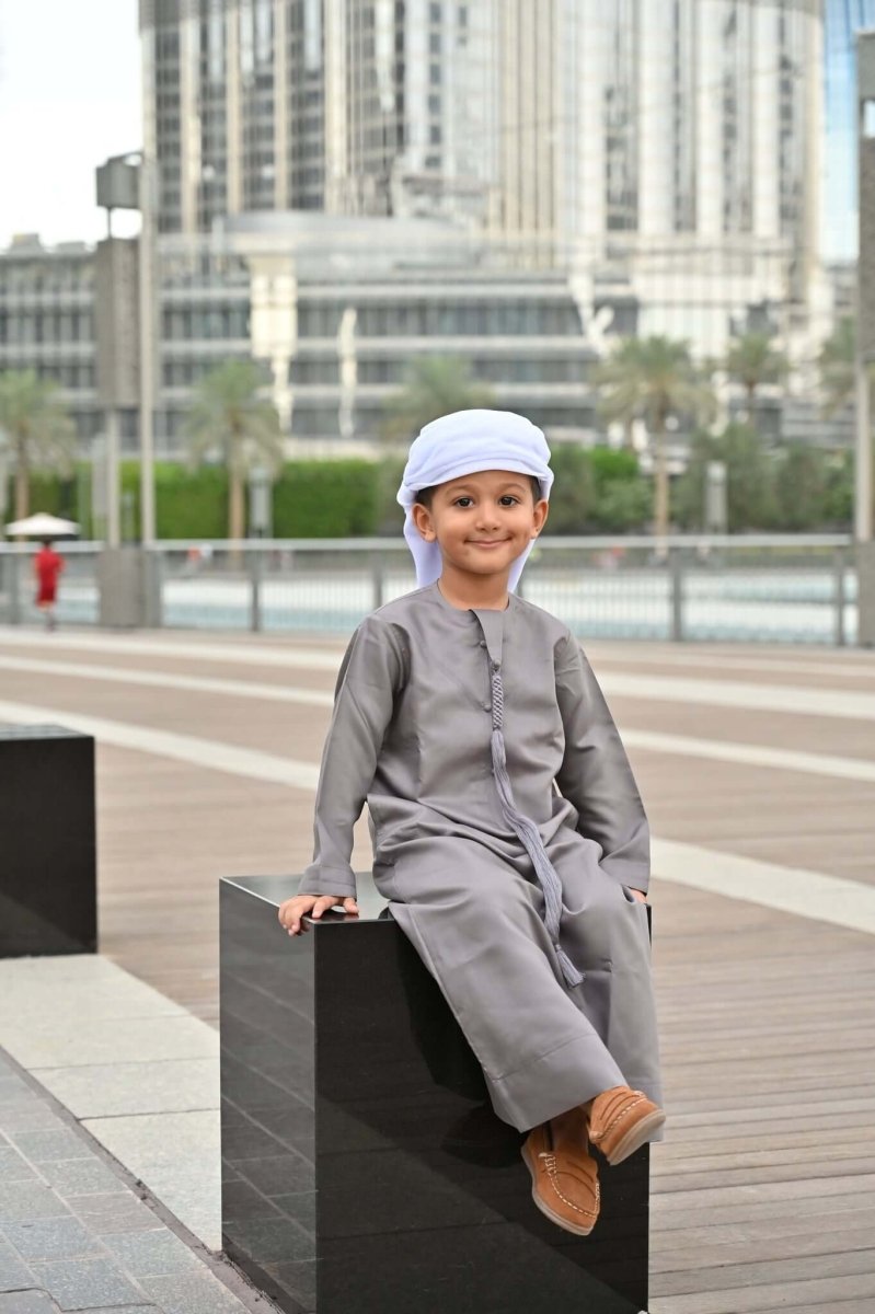 Grey Emirati Baby Jubba