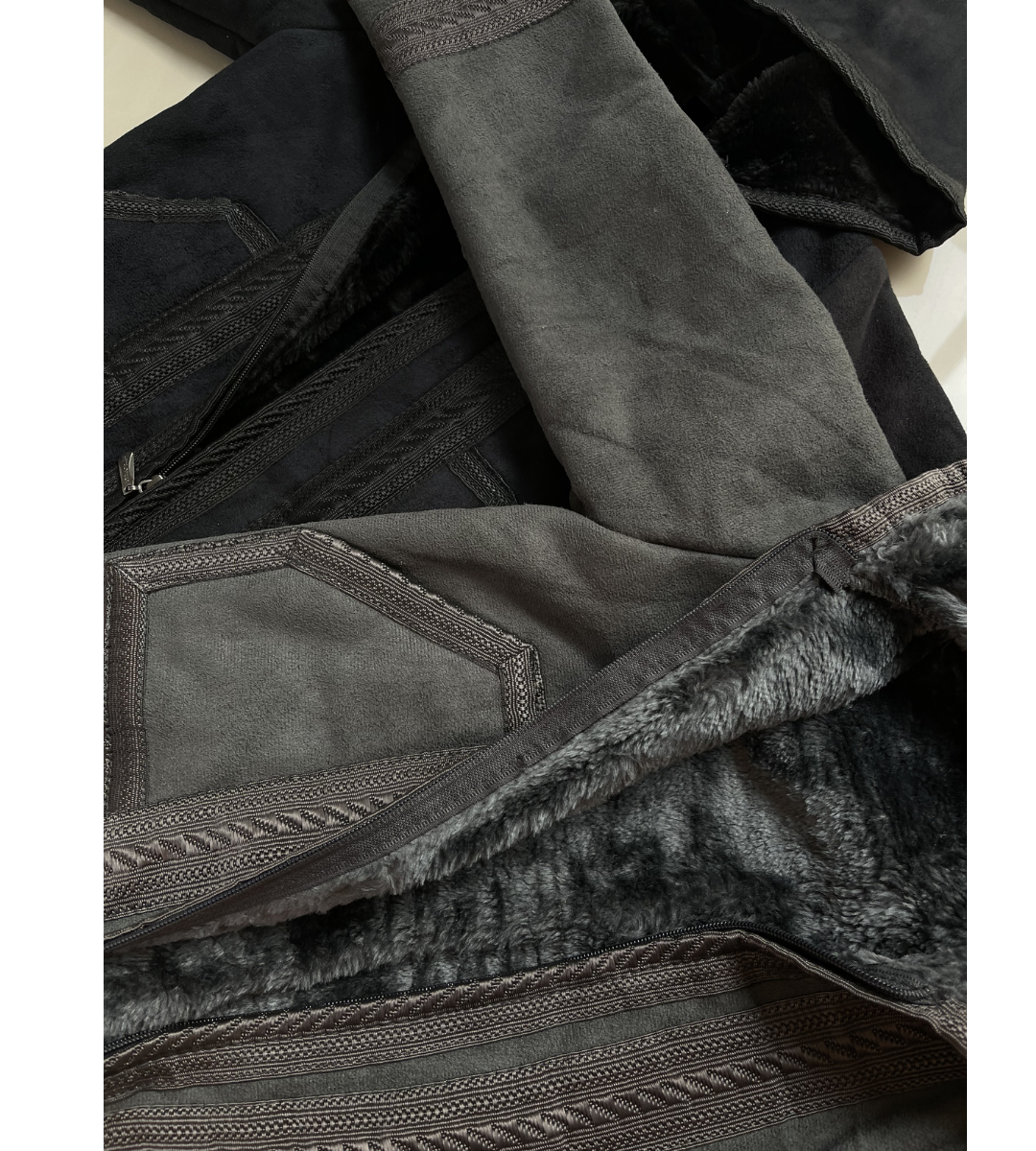 Abrigo de piel sirio Farwa Marrón oscuro