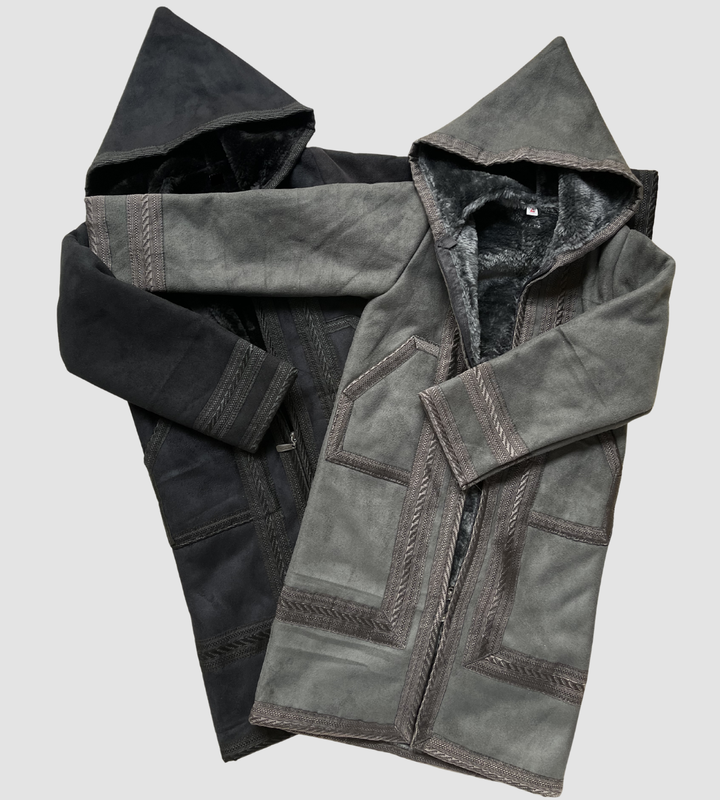 Abrigo de piel sirio Farwa Marrón oscuro