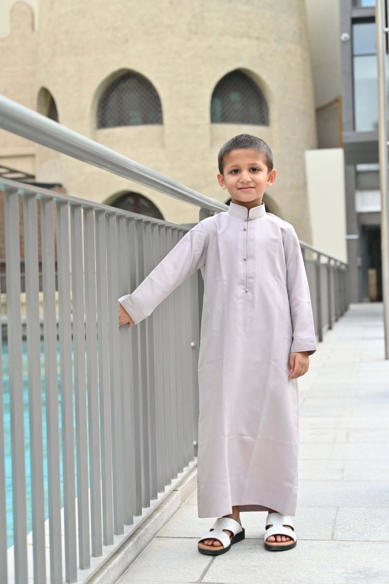 Light Grey Bahraini Baby Jubba