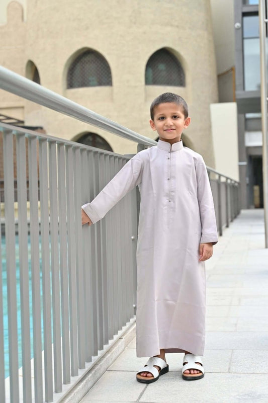 Light Grey Bahraini Baby Jubba