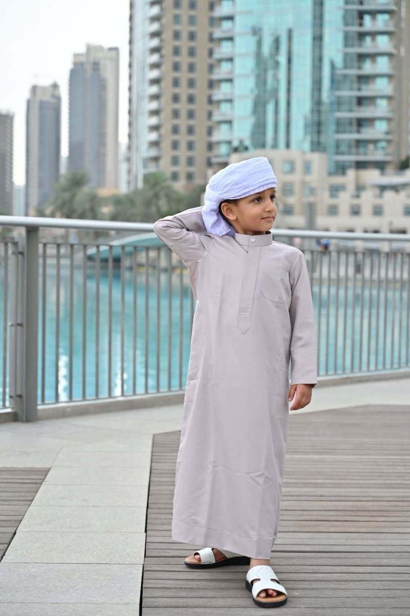 Light Grey Kuwaiti Baby Jubba