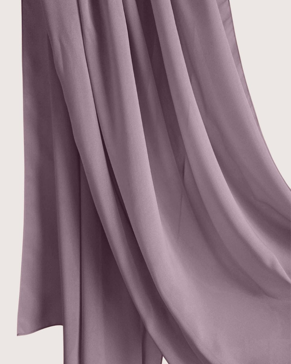 Premium Light Mauve Chiffon Hijab Scarf