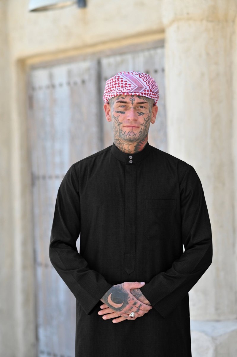 Shalwar Kameez Men Desert Dress Men's UAE Thobe Dishdasha - Traditional Kandoora Jilbab Shirt, White Or Black Islamic Cultural Attire Shalwar Kameez Men Desert Dress Men's UAE Thobe Dishdasha - Traditional Kandoora Jilbab Shirt, White Or Black Islamic Cultural Attire