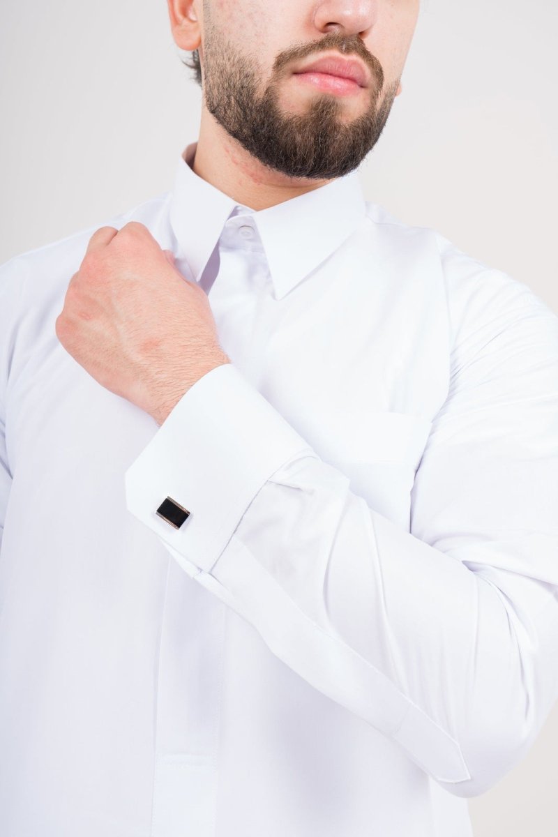 ثوب قطري أبيض فاخر