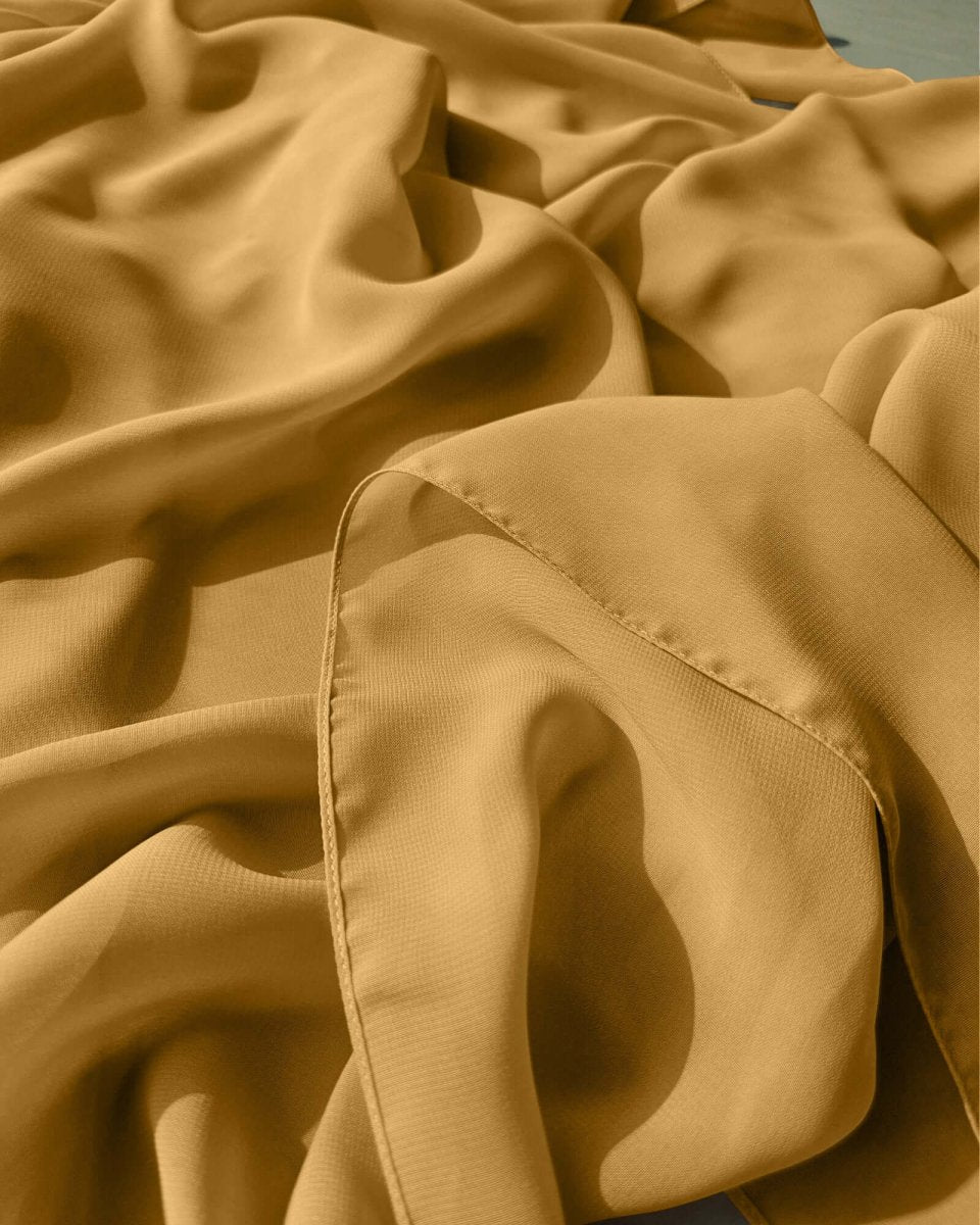 Premium Mustard Chiffon Hijab Scarf