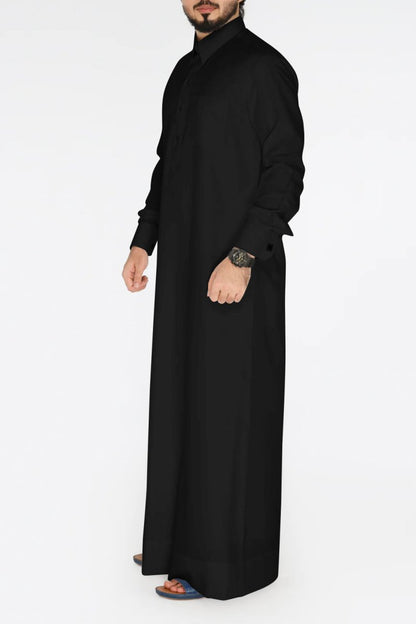 Mens Black Qatari Thobe