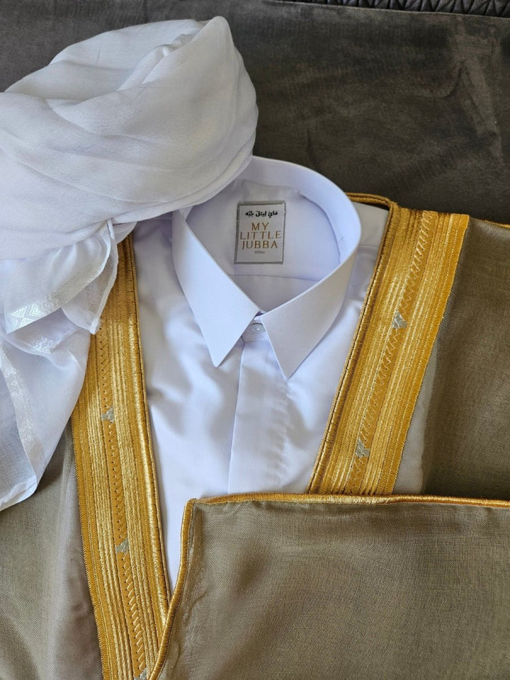 Qatari Full Names Mens Qatari Thobe 3 Pcs Set - Nikah, Weddings, Special Events – My ...