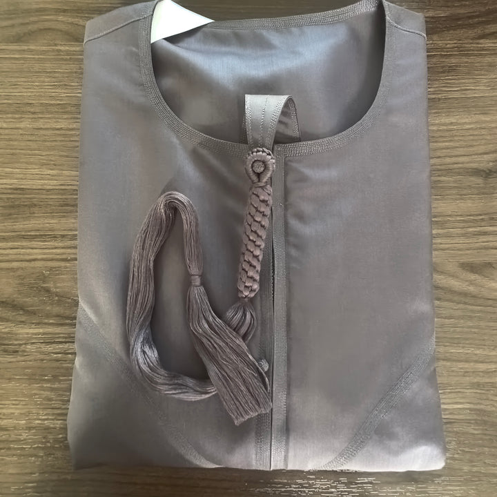 Mens Steel Grey Emirati Thobe