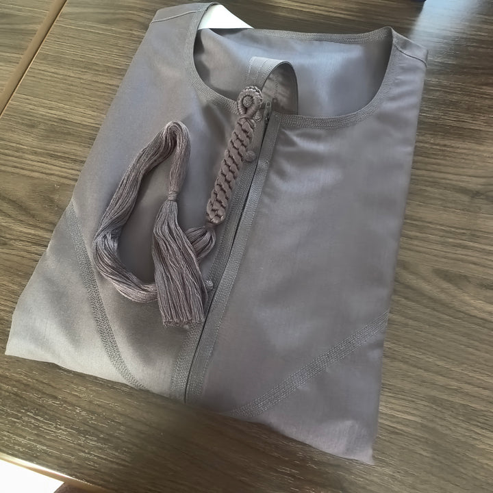 Mens Steel Grey Emirati Thobe