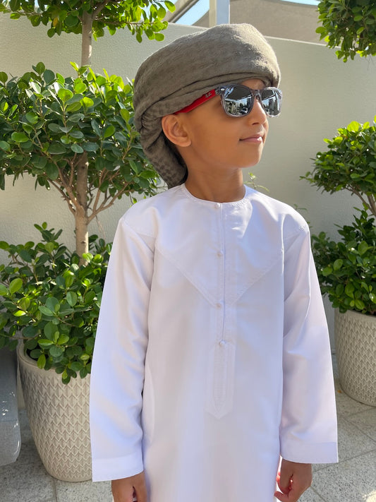 Kids White Emirati Jubba Thobe