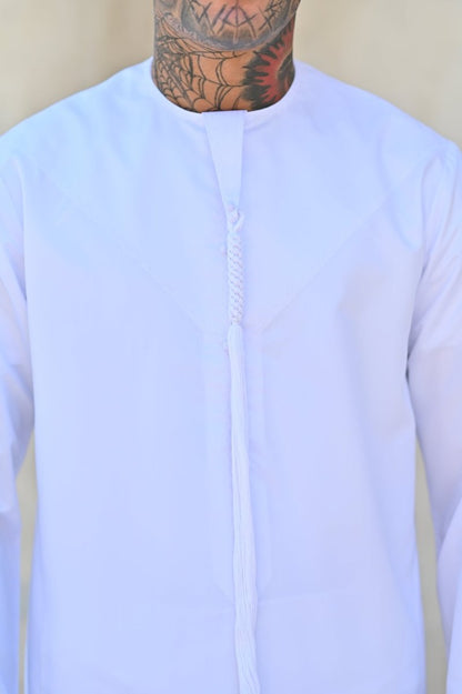 Mens Pure White Emirati Thobe