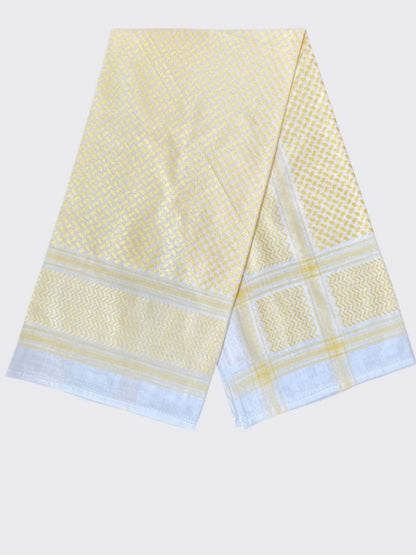 Unisex Yellow and White Keffiyeh Scarf